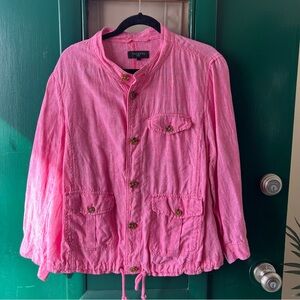 Talbots Vibrant Pink Utility Jacket